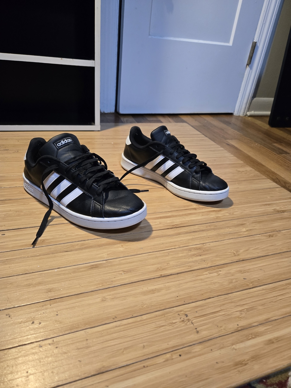 Adidas Men’s Black & White Classic Court Sneakers